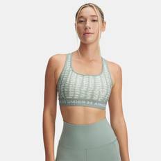 Armour® Mid Crossback Printed Women's Sports Bra Silica Green / Hydro Green / Hydro Green XXL