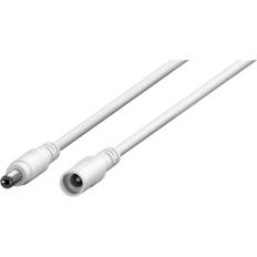 2,5 mm DC förlängningskabel, vit – 10 m