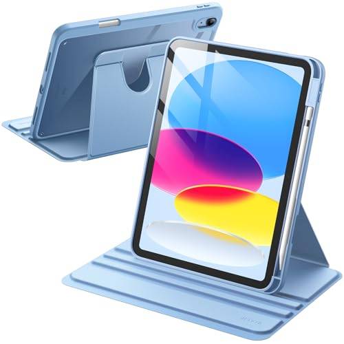 JETech Roterande Fodral för iPad (A16) 11:e/10:e Gen., Blå