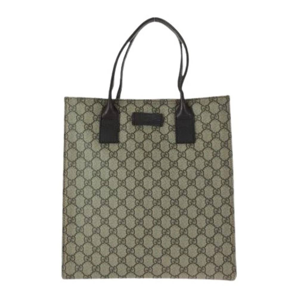 Gucci Vintage - Pre-owned GG Supreme Canvas Läder Tote Bag Vintage - Dam - ONE Size - Läder