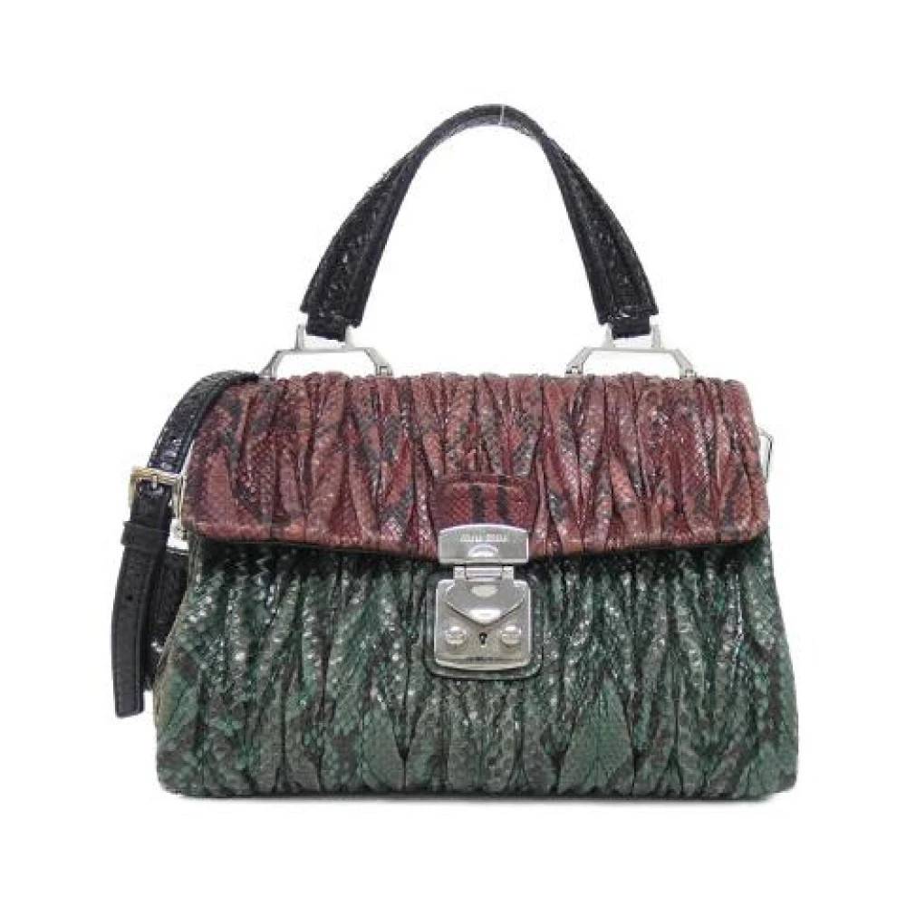 Miu Miu Pre-owned - Pre-owned Pitone Patch Bag Vintage - Dam - ONE Size - Läder