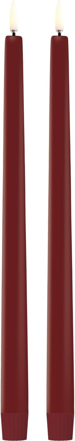 Uyuni Lighting Soft-fit Kronelys LED 2 stk. Ø2,3xH32 cm, Carmine Red