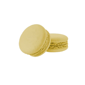 Macarons med hvid chokoladepasta og citron