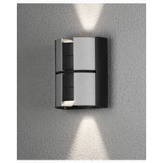 Vidar vägglykta 2x5W LED, dimbar svart/silver