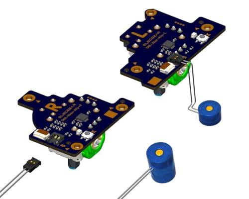 ElecGear TMR Joystick Ersättning till Xbox ROG Ally, PCB-modul för vänster och höger Styrspak med MCU-självkalibrering, Repareringskit inkluderat
