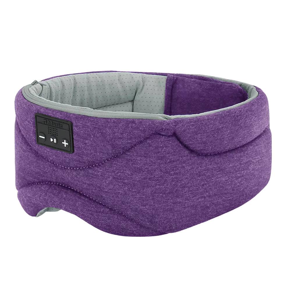 Sovmask med Bluetooth-högtalare, trådlös och ljusblockering - Lila