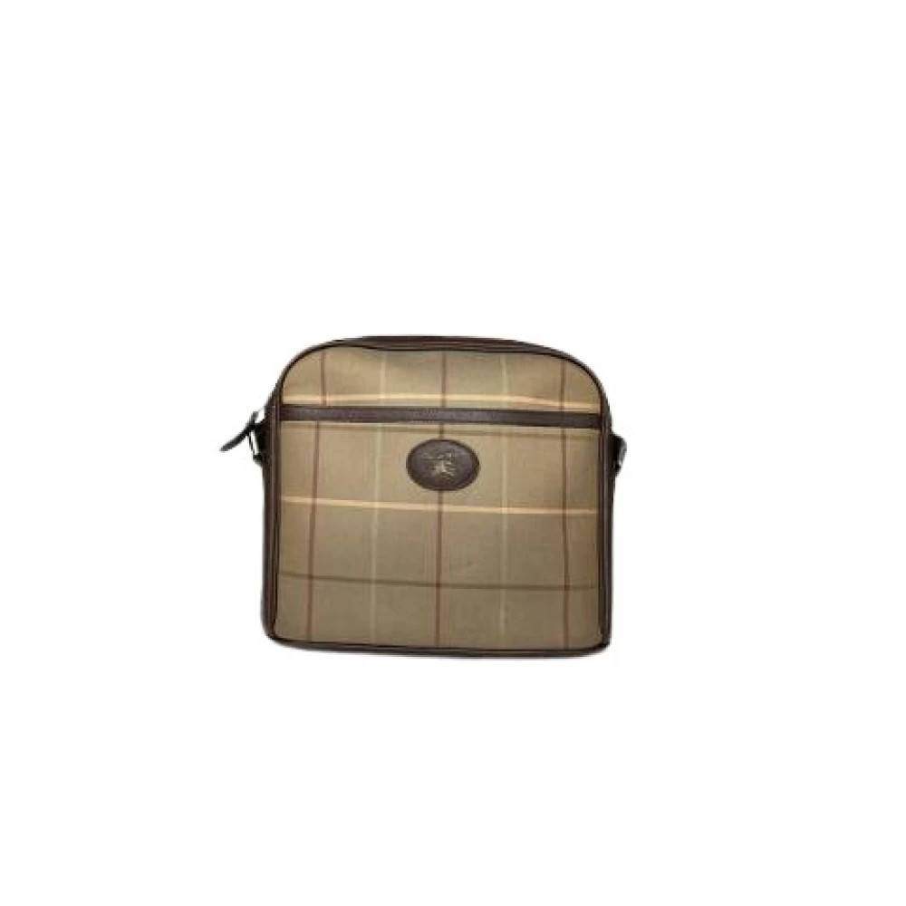 Burberry Vintage Pre-owned Leather Skuldertaske - Vintage - Dame - Beige - ONE SIZE - Uld