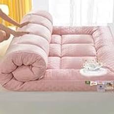 Japanese floor mattress,foldable mattress,rollable mattress,futon mattress,floor sleeping mat,thin mattress for floor,futon queen mattress,mat for sleeping on floor,king folding mattress(Pink,90*190*5