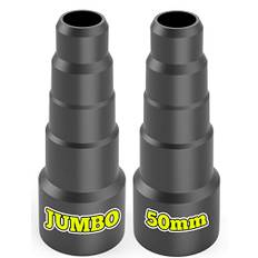 2 Stück Schlauchadapter JUMBO - Staubsaugeradapter - Schlauch Reduzierstück für z.B: Bosch, Makita, Kärcher - Für Anschluß an Staubsaugerschlauch, Polyvinylchlorid (PVC)