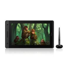 HUION Kamvas Pro 16 15,6-Zoll-IPS-Display Grafiktabletts mit voll laminiertem, blendfreiem Glasbildschirm, 6 anpassbaren Direktaufruftasten, 1 Touch-Leiste-Ideal für Home-Office & E-Learning