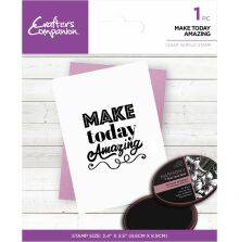 Crafters Companion Mindfulness Quotes Clear Acrylic Stamp - Make To...