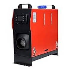 UISEBRT 12V diesel luftvärmare kupévärmare 8KW, Air parkeringsvärmare diesel, dieselvärmare med ljuddämpare, fjärrkontroll, LCD-skärm för bil, husbil, båtar, lastbil, husbil, Röd - typ B
