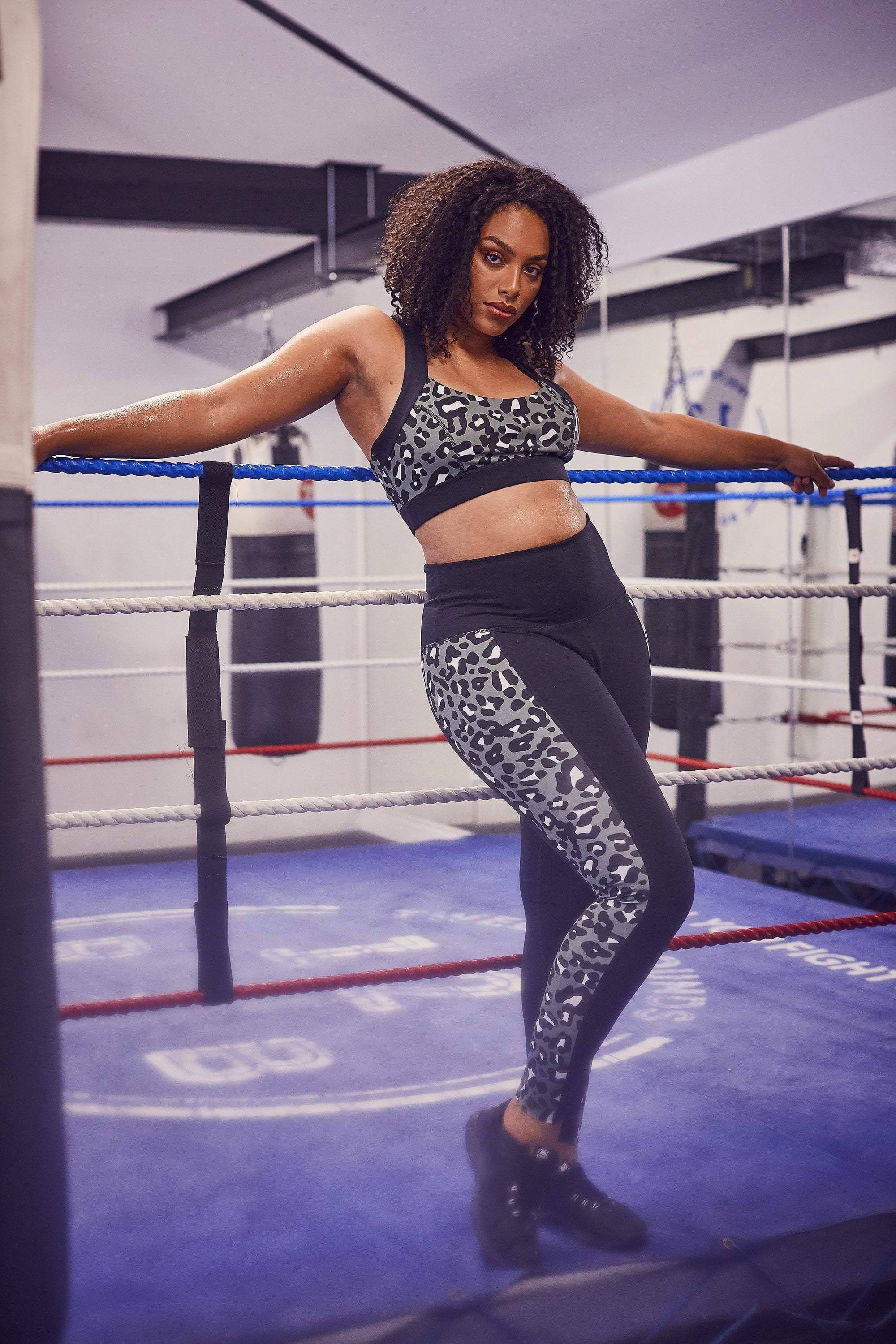 Wolf & Whistle High Waist Panelled Leggings Leopard Curve | UK UK20 | Wolf & Whistle