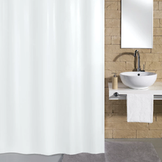 Duschdraperi Kito 120x200 cm, smalt, vitt, polyester