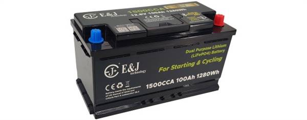 E&J Lithium Startbatteri 12 V 100Ah (Bluetooth).