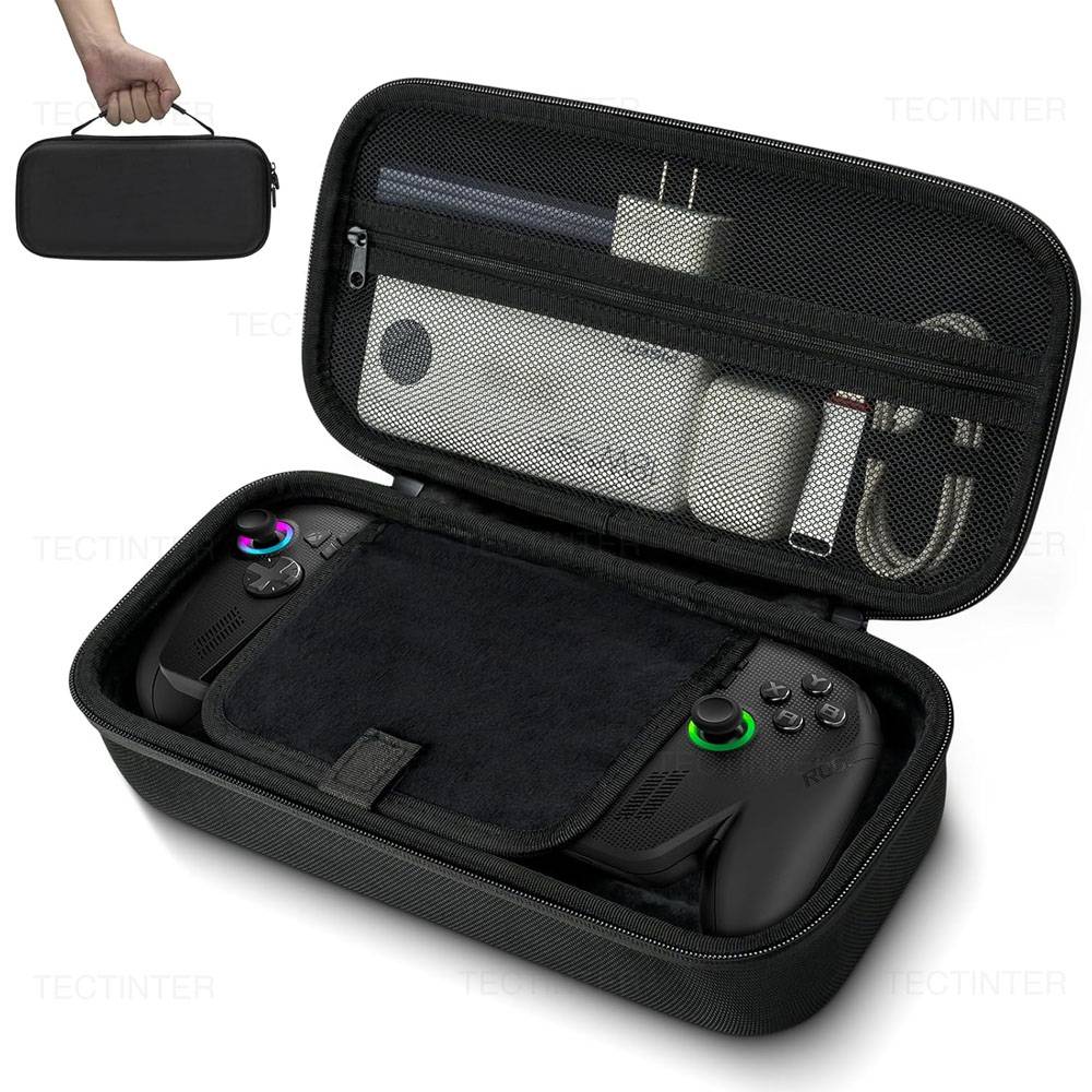 Large Capacity Carrying Case for ASUS ROG XBOX ALLY X 2025 Handheld Hard EVA Travel Storage Bag for ROG Xbox Ally X Accessories