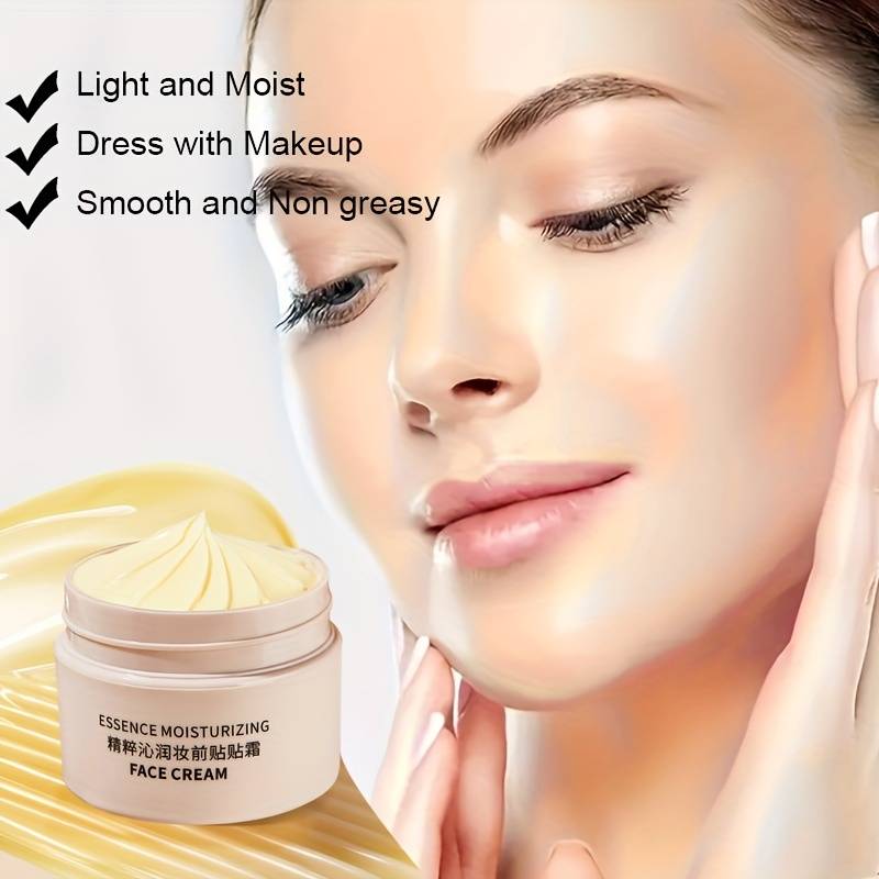 TEMU Apply Cream Before Makeup, Moisturizing Foundation Cream - Lasting Moisturizing, Create Natural Makeup, Suitable For Beginners, The Best Holiday Gift For Girls/with Plant Squalane