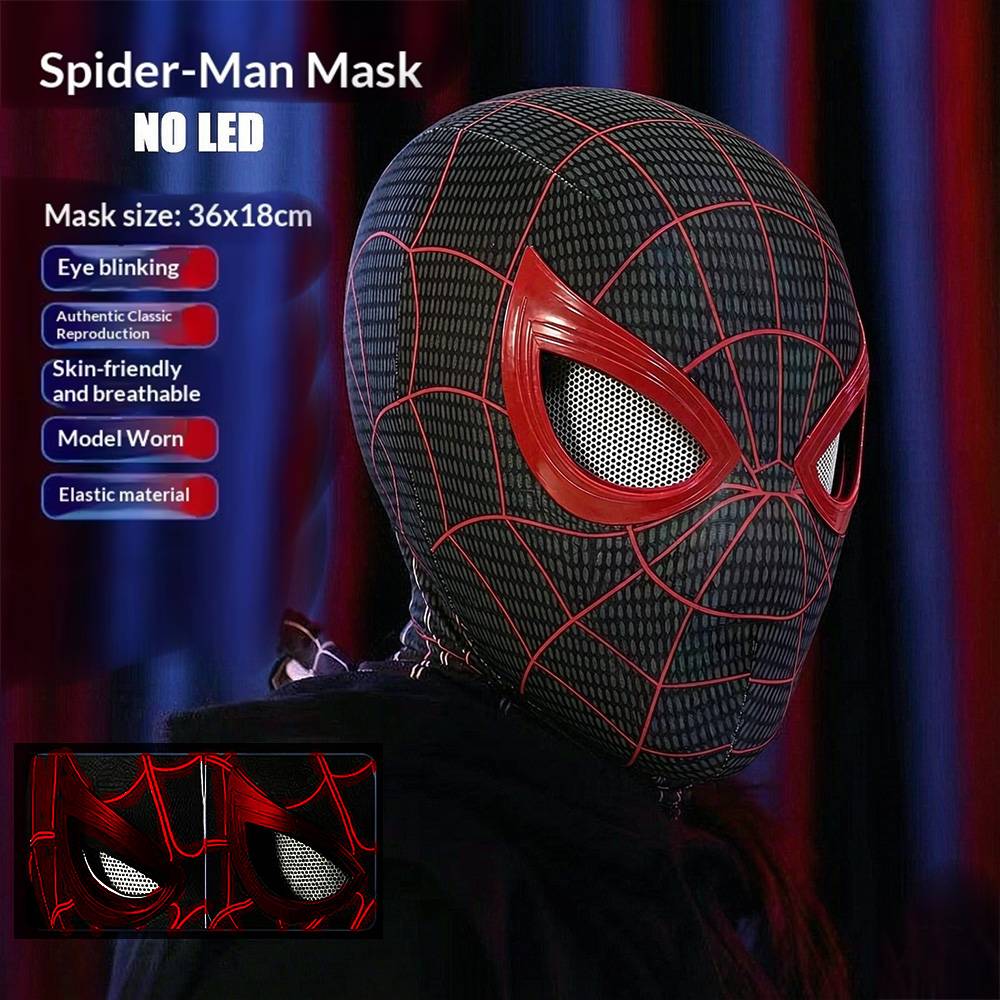 New Miles Mask Headgear With Movable Eyes Cool Cosplay Accessory Manual Amazing Mask Mascara Gift F Festivals Party Display Boy