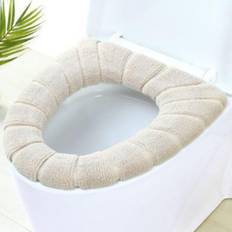 Universal Washable Toilet Seat Cushion, Household Plush Warm Toilet Cover, Thickened Toilet Cover In Winter rosa