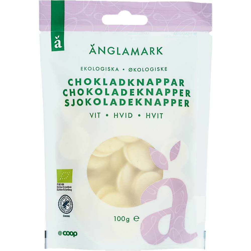 Chokladknappar Vita Eko