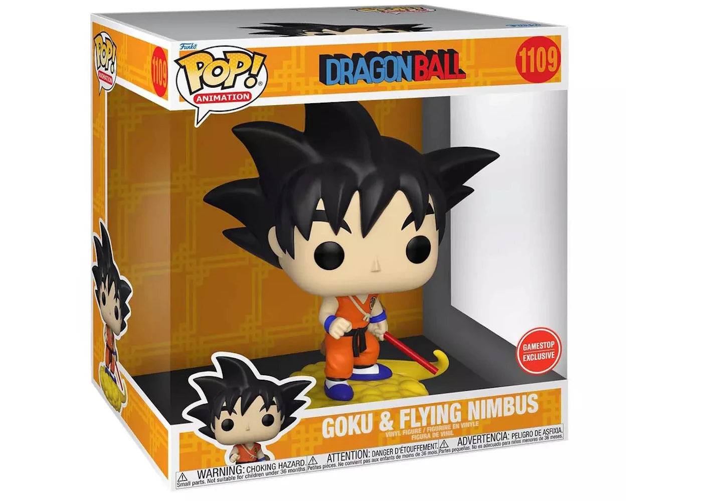 Funko Pop! Jumbo Animation Dragon Ball Goku & Flying Nimbus GameStop Exclusive Figure #1109 - One Size
