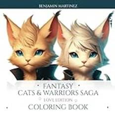 FANTASY CATS & WARRIORS SAGA COLORING BOOK LOVE EDITION VALENTINE'S DAY