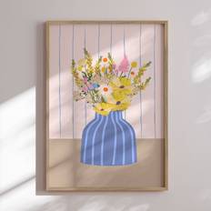 Plakat - Blue Vase - Studio Fresh Plakat -  Str:70 x 100 Cm - Incado