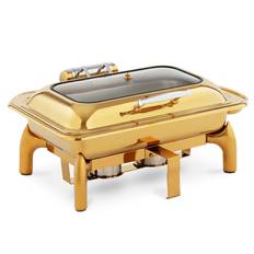 Chafing dish - GN 1/1 - 9 l - 2 bränslebehållare - Med fönster - Royal Catering RCCD-RG06GS