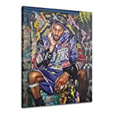 TE Kobe Bryant affisch kanvas väggkonst tryck mamba mentalitet inspirerande, basketspelare sport hem motiverande konstverk för hem, kontor, gym väggdekor 40 x 60 cm - ingen inramad