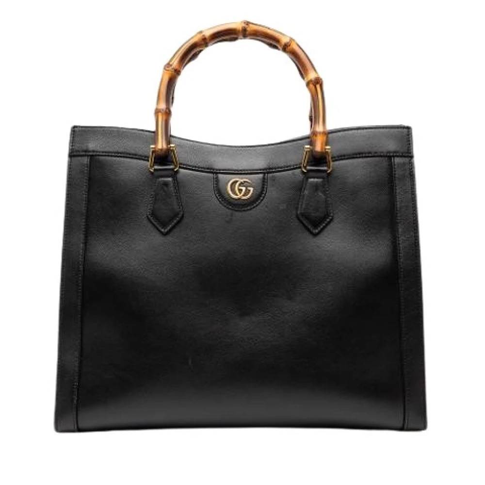 Gucci Vintage Pre-owned Bamboo Diana Satchel - Vintage - Dame - Sort - ONE SIZE - Læder