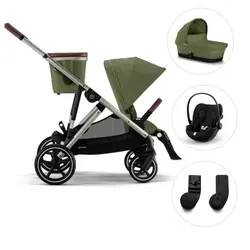 Cybex Gazelle Sittvagn Inkl. Liggdel, Cloud G Babyskydd Och Adapter - Moss Green