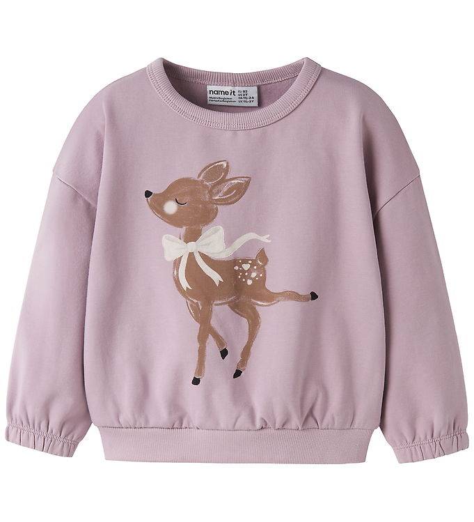 Name It Sweatshirt - NmfRyfie - Mauve Skuggor - Name It - 4 år (104) - Sweatshirt