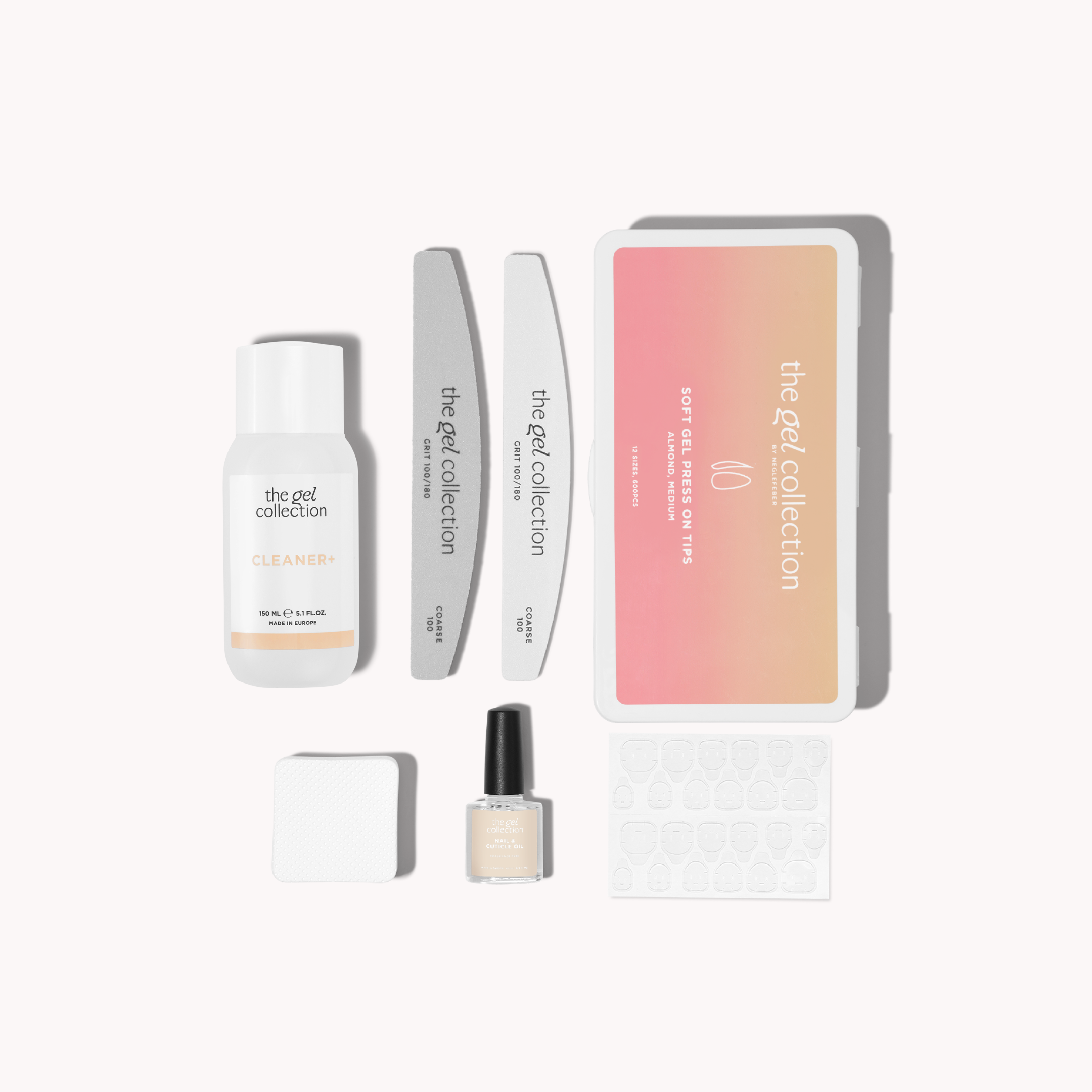 Press On Tape Startpakke (op til 3 dages holdbarhed) • The Gel Collection - Almond Medium