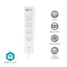 Nedis SmartLife 4-Stikdåse | Wi-Fi | Schuko (CEE 7/7) / USB