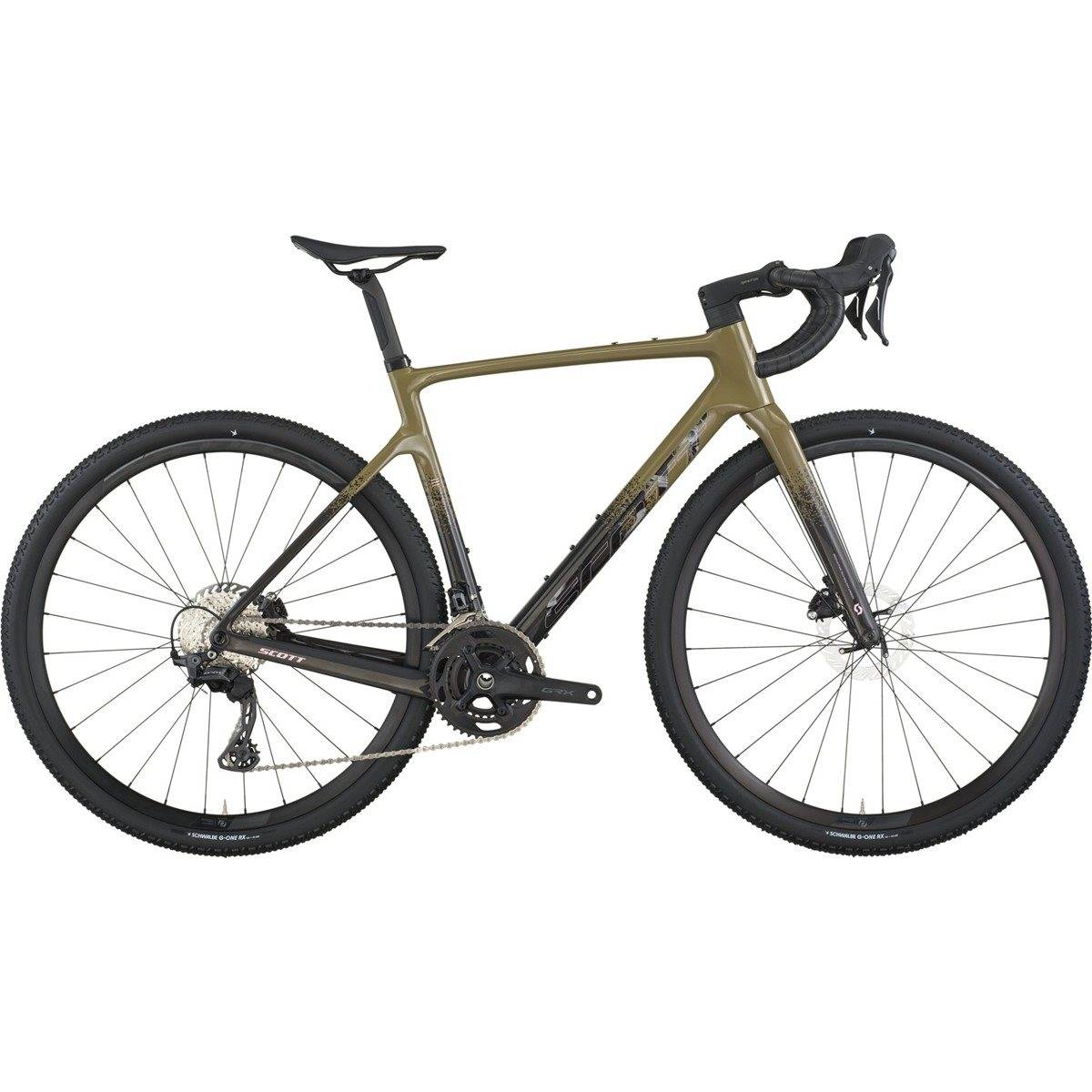 Gravelbike Scott Addict Gravel 40 Kaki Green/Carbon Black (S)