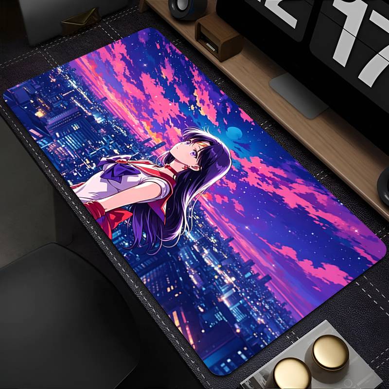 Office Mouse Pad S-Sailor Moons kawaii Desk Mat Laptop Accessories Anime Carpet Gamer Keyboard Mousepad Non-Slip XXXL Mouse Mats