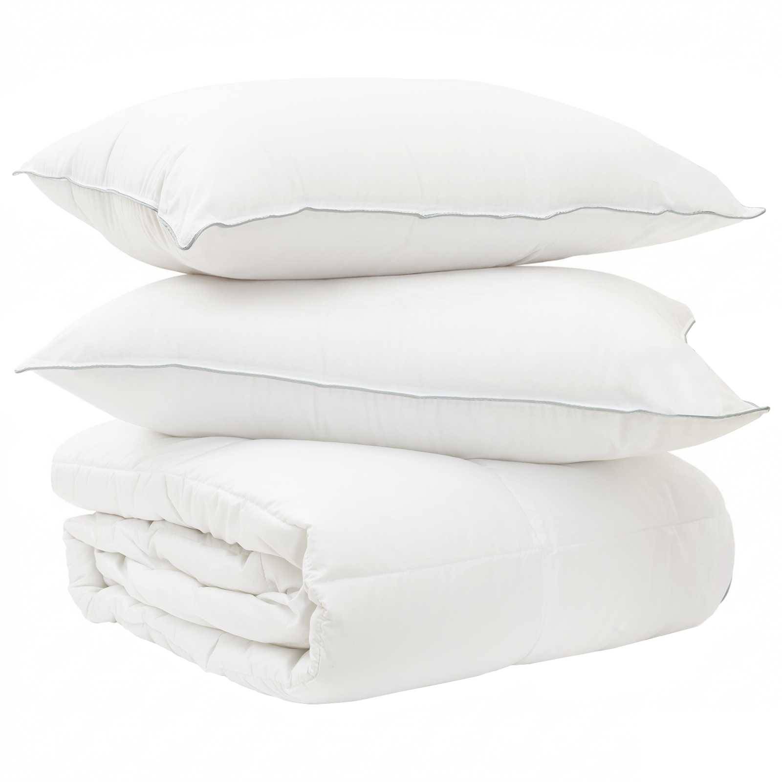 vidaXL Täckeset med kudde Vit 200 x 240 cm Polyester, Bambufiber