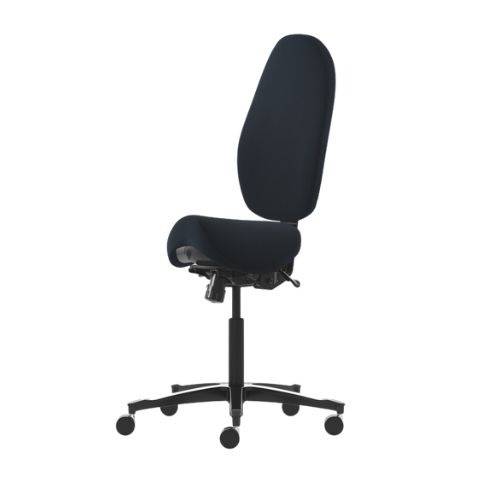 Malmstolen Active H5 ståstøttestol, 58-79 cm, sort Select, poleret alu fod - Købt som beset – outletvare m. begrænset reklamationsret - Svart