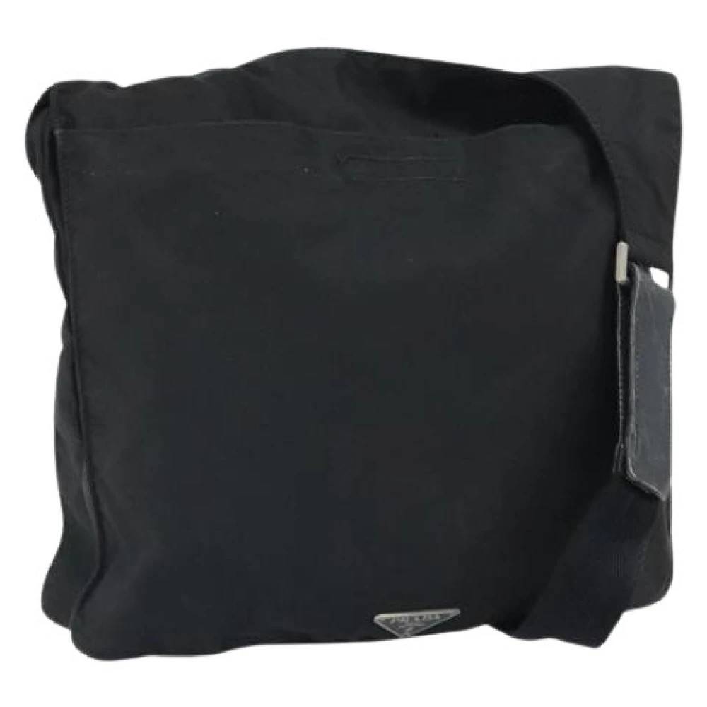 Prada Vintage Pre-owned Vintage Skuldertaske - Vintage - Dame - Sort - ONE SIZE - Uld