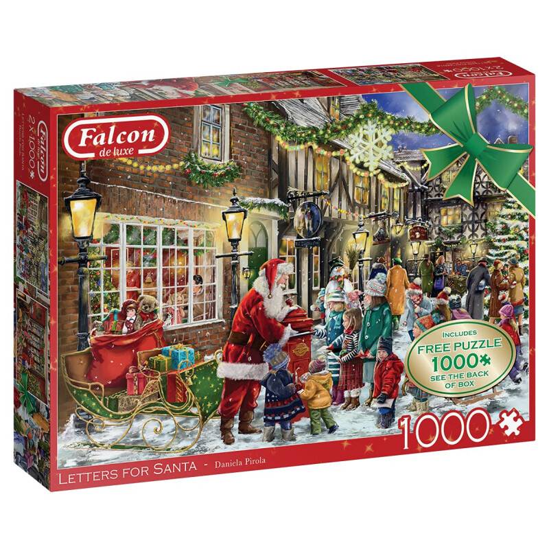 Falcon 11343 Letters for Santa-2x 1000 Teile Puzzlespiel