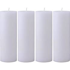 Windsor Advents bloklys i ren stearin 5x15 cm 4-pak - hvid