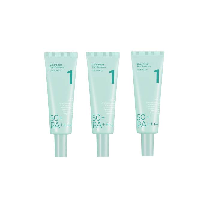 [DEAL]numbuzin - No.1 Clear Filter Sun Essence SPF 50+ PA ++++ - 50ml (3ea) Set - black