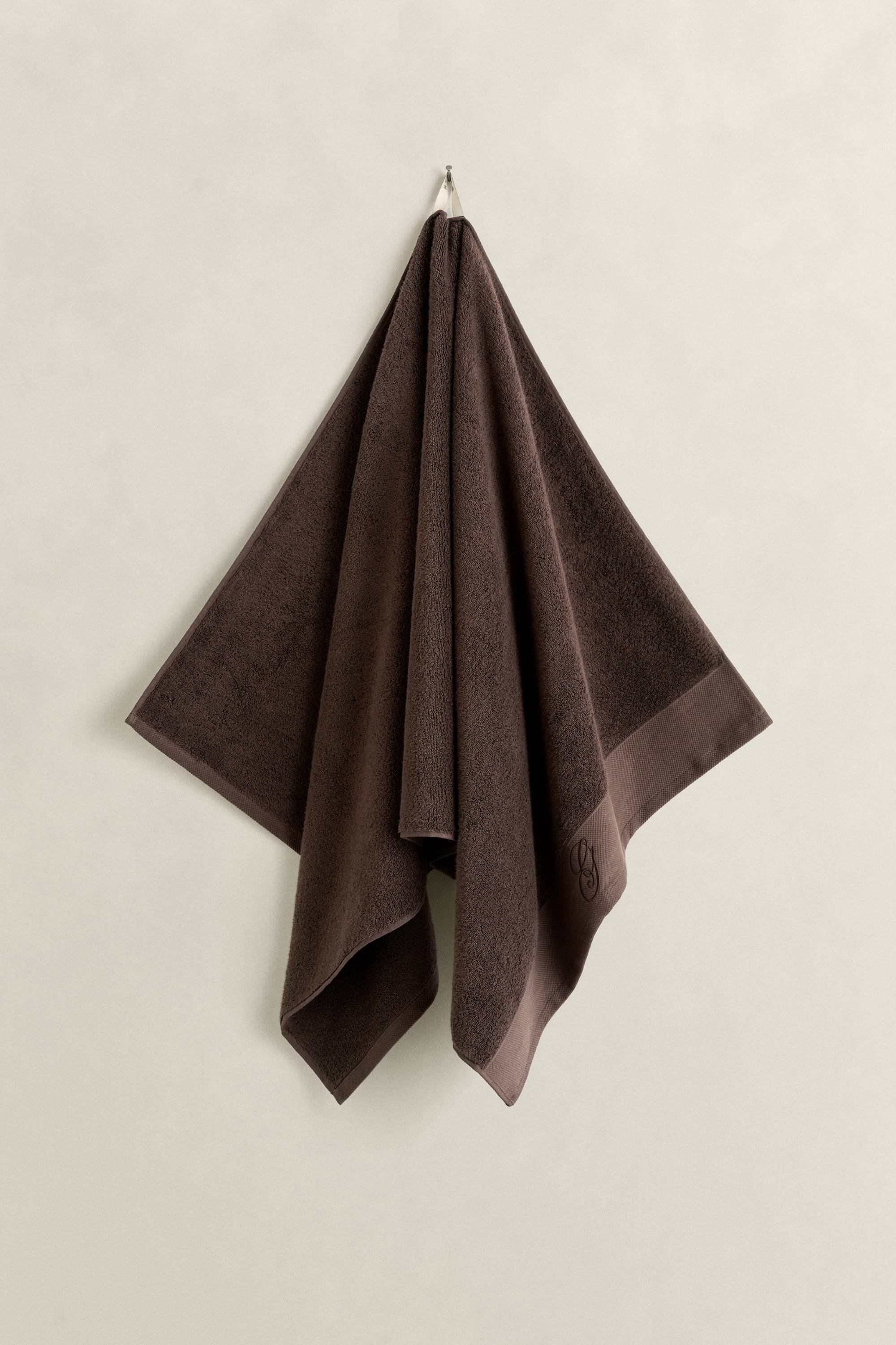 GANT Heminredning Broderad handduk 70 x 140 (70x140) DEEP Brun