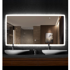 Koniseur LED badeværelse spejl med Antidug og Touchsensor (Variant: Størrelse: Højde 80 cm Bredde 60 cm)