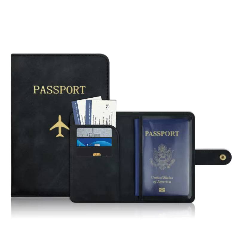 Passfodral med RFID-skydd, vattenavvisande - Svart