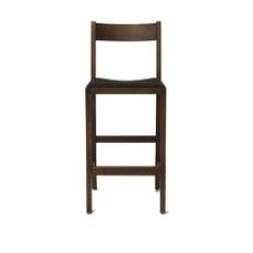 Massproductions - Waiter Bar Stool 65, Red Laquered Beech, Fabric D, Elmo Leather Soft 1 54035 - Barstolar & barpallar - Chris Martin - Röd - Trä