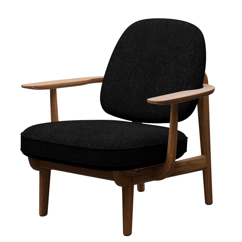 Fred Lænestol, olieret eg fra Fritz Hansen Hallingdal - 180 Charcoal - Jacobsen Plus
