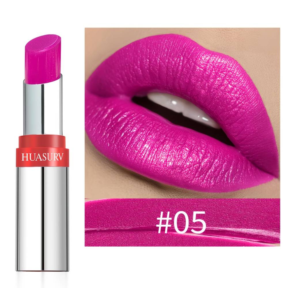 TEMU [mother's Day Gifts][holiday Gifts][1pc] Huasurv Colorful Bright Lipstick Natural Moisturizing, Not Easy To Fade, Bright And Beautiful Hs2303