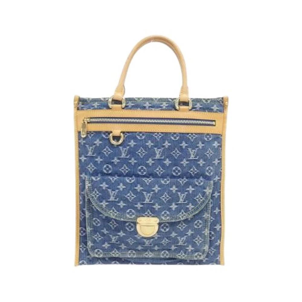 Louis Vuitton Vintage Pre-owned LV Remix Monogram Denim Bag - Vintage - Dame - Blå - ONE SIZE - Denim