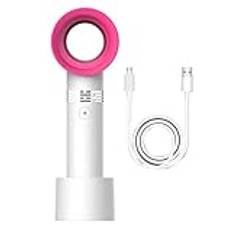 Bärbar Bladlös Fläkt, Bladlös Fläkt, Bärbar USB Uppladdningsbar Löstagbar Bas Bladlös Design för Lång Batteritid Fläkt Vit